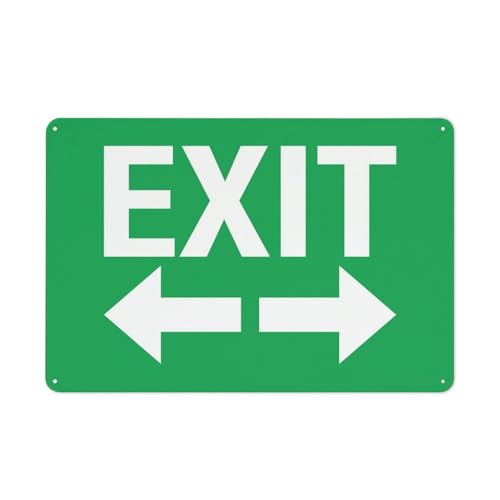 Pfeilschild mit Aufschrift "Exit Left Right", 20,3 x 30,5 cm, reflektierende Folie, rostfreies Aluminium, wetterbeständig, wasserdicht, einfach zu montieren Pfeilschild mit Aufschrift "Exit Left Right", 20,3 x 30,5 cm, reflektierende Folie, rostfreies Aluminium, wetterbeständig, wasserdicht, einfach zu montieren von Feehiget