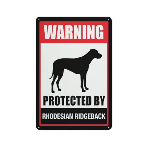 Schild mit Aufschrift "Warning Protected By Rhodesian Ridgeback", für den Außenbereich, 30,5 x 20,3 cm, Schild für Zuhause, Geschäft, Auffahrt Schild mit Aufschrift "Warning Protected By Rhodesian Ridgeback", für den Außenbereich, 30,5 x 20,3 cm, Schild für Zuhause, Geschäft, Auffahrt von Feehiget