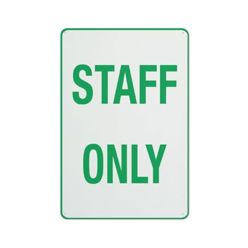 "Staff Only Signage-44" Aluminiumschild, 30,5 x 20,3 cm, UV-geschützt, wasserdicht, wetterfest und lichtbeständig, 4 vorgebohrte Löcher "Staff Only Signage-44" Aluminiumschild, 30,5 x 20,3 cm, UV-geschützt, wasserdicht, wetterfest und lichtbeständig, 4 vorgebohrte Löcher von Feehiget