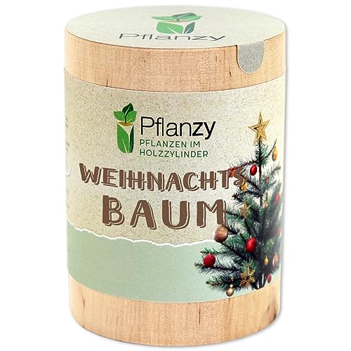 Feel Green Pflanzy Weihnachtsbaum, Nachhaltige Geschenkidee (100% Eco Friendly), Grow Your Own/Anzuchtset, Pflanzen im Holzzylinder, Made in Austria von Feel Green - WE CREATE NATURE