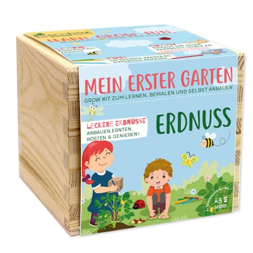 Feel Green ecobox-Kids-Edition Erdnuss, Nachhaltige Geschenkidee (100% Eco Friendly), Grow Your Own/Anzuchtset, Made in Austria von Feel Green - WE CREATE NATURE