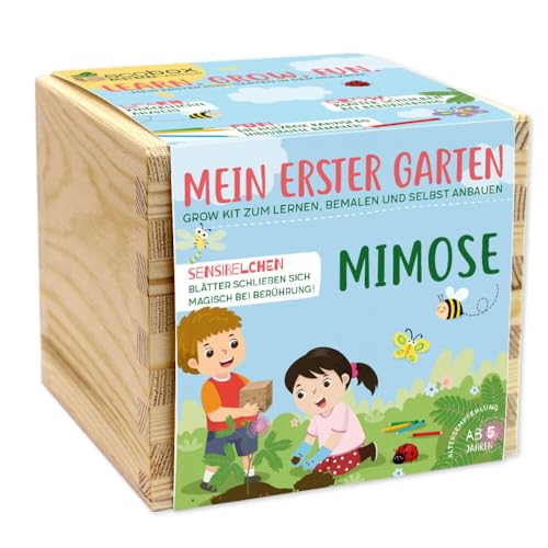 Feel Green ecobox-Kids-Edition Mimose, Nachhaltige Geschenkidee (100% Eco Friendly), Grow Your Own/Anzuchtset, Made in Austria von Feel Green - WE CREATE NATURE