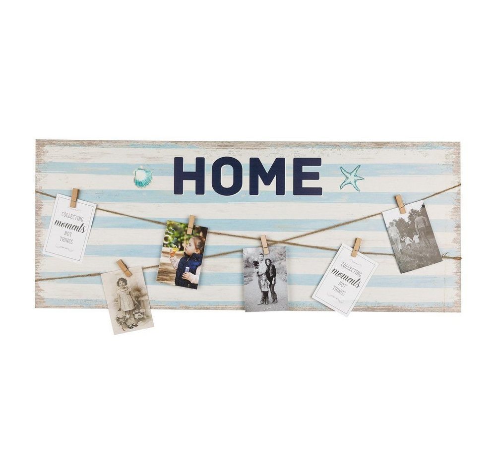 Feel2Home Bilderrahmen Wandcollage Fotowand HOME 100x40cm Holz Bilder Galerie Dekoration von Feel2Home