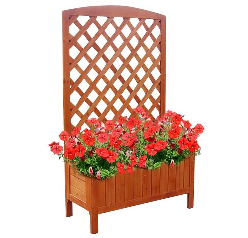 Feel2Home Blumenkasten Blumenkasten Holz Rankkasten Rankgitter Blumenständer versch. Farben (1 St), Langlebig von Feel2Home