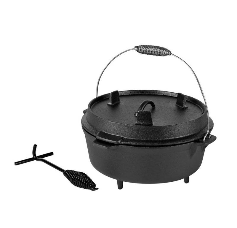 Feel2Home Feuertopf Dutch Oven Kochkessel Outdoorküche Schmortopf Feuertopf versch. Größen, Gusseisen (Stück, 3-tlg., Dutch Oven), Der Deckel kann als Bratpfanne genutzt werden Feel2Home Feuertopf Dutch Oven Kochkessel Outdoorküche Schmortopf Feuertopf versch. Größen, Gusseisen (Stück, 3-tlg., Dutch Oven), Der Deckel kann als Bratpfanne genutzt werden von Feel2Home