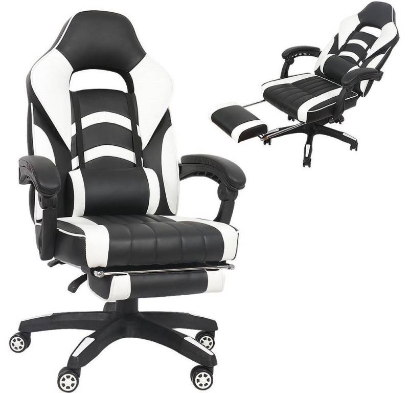 Feel2Home Gaming Chair Bürostuhl Gaming Stuhl Racing Stuhl Drehstuhl Sessel versch. Farben (1 St), belastbar bis 150 kg von Feel2Home