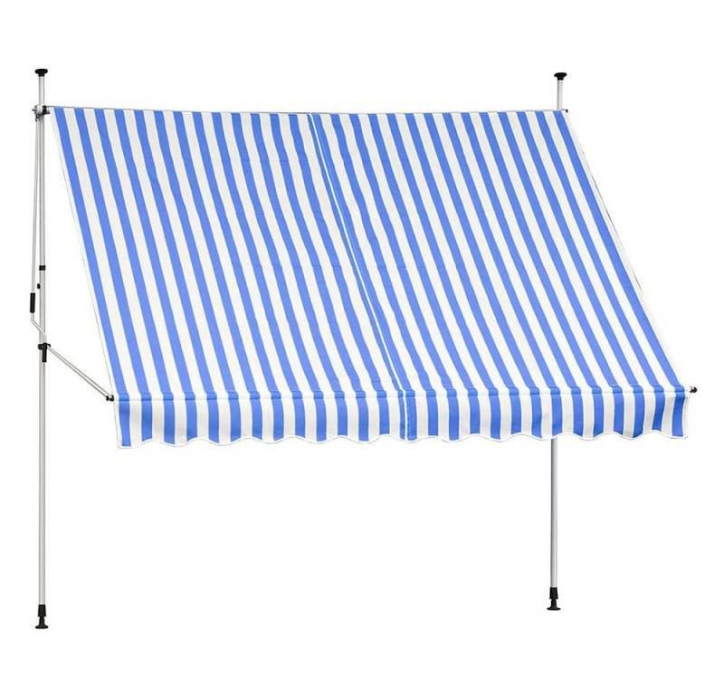 Feel2Home Klemmmarkise LED Klemmmarkise 150-400cm Balkon Markise Sonnenschutz versch. Farben Klemmmontage von Feel2Home