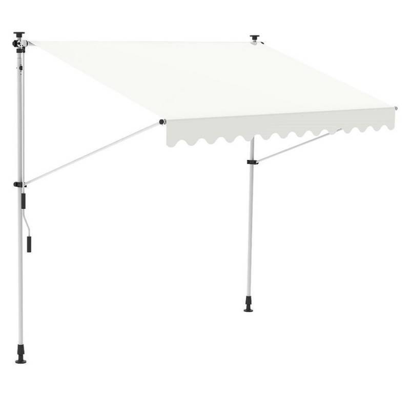 Feel2Home Klemmmarkise LED Klemmmarkise 150-400cm Balkon Markise Sonnenschutz versch. Farben Klemmmontage von Feel2Home