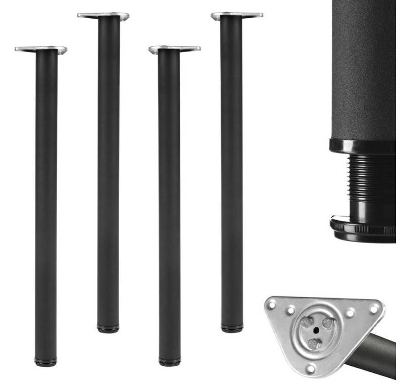 Feel2Home Möbelfuß Hairpins Tischgestellt Tisch Untergestell versch. Farben und Größen, Pulverbeschichtet von Feel2Home