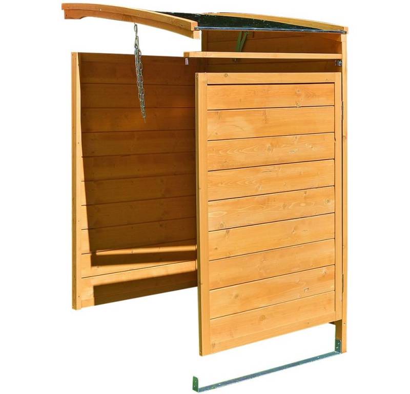 Feel2Home Mülltonnenbox Mülltonnenverkleidung Braun Anbaubox 2x 120L oder 240L Gartenbox Holz von Feel2Home