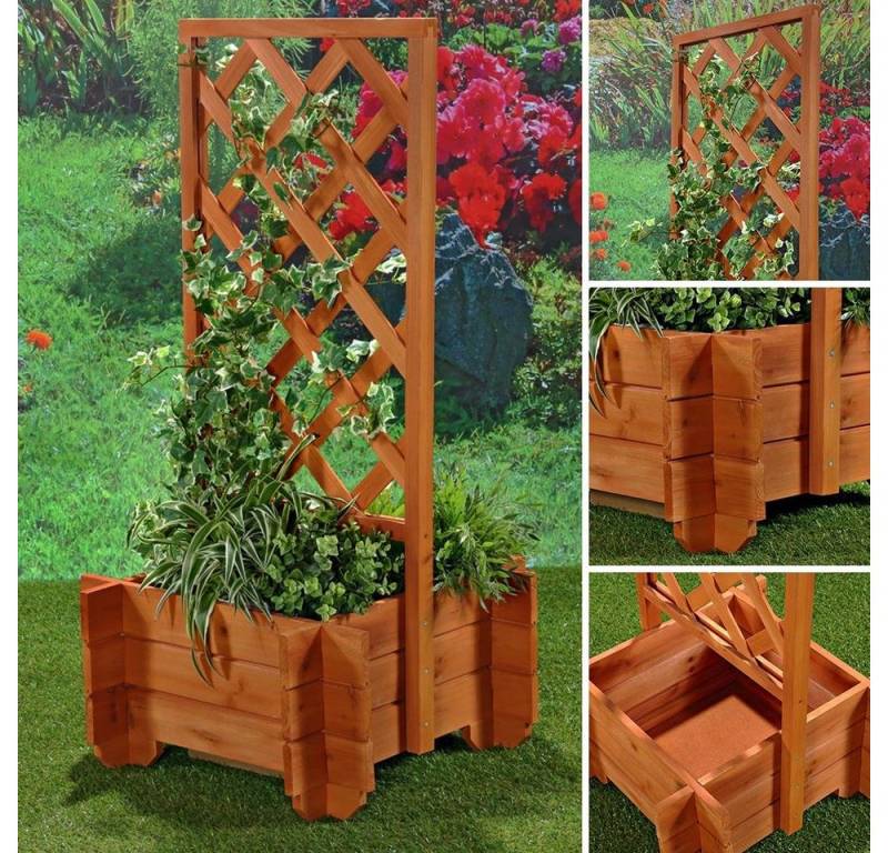 Feel2Home Rankhilfe Rosenbogen Pflanzkübel Pergola Spalier Rankhilfe Blumenkübel Torbogen Stück, 1 St., Rankhilfe, aus Fichtenholz von Feel2Home