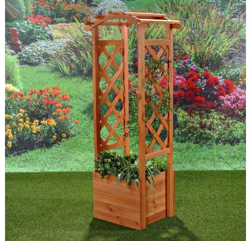 Feel2Home Rosenbogen Rankhilfe Spalier Pflanzkasten Rankgitter Rankgestell versch. Farben Stück, 1 St., Premium-Rosenbogen, Rosenbogen von Feel2Home