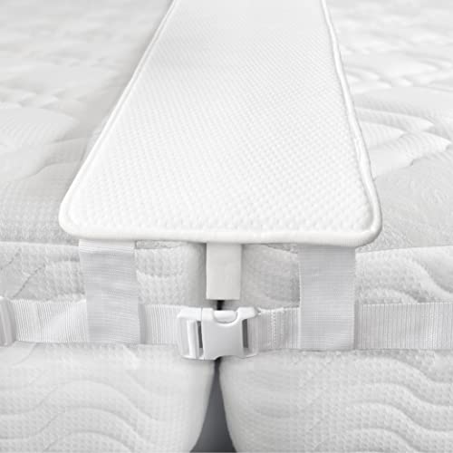 FeelAtHome 30,5 cm Liebesbrücke zum Verbinden von Zwei Einzelbetten zu einem Doppelbett - Matratzenkeil macht aus Zwei Einzelmatratzen eine Doppelmatratze - Matratzenverbinder mit Matratzenhalter Gurt von FeelAtHome