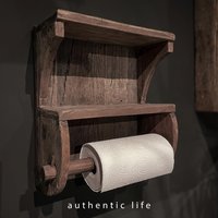 Küchenrollenhalter Für Die Wand Aus Altholz - Rustikal Und Nachhaltig von FeelFreeProduction