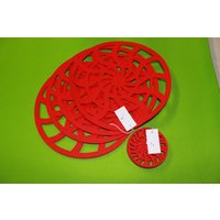 Deckchen Unter Blume Filz-Tischsetscircle Spiral Helix Designs Tischsets Set 6 Servietten Für Blumen Deckchen Unter Blume Filz-Tischsetscircle Spiral Helix Designs Tischsets Set 6 Servietten Für Blumen von FeelMyCraft