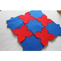 Einweihungsgeschenk Neue Form Stern Und Kreuz Filzuntersetzer Moderne Wohndekoration 9Er Set Schutz Der Möbeloberfläche von FeelMyCraft