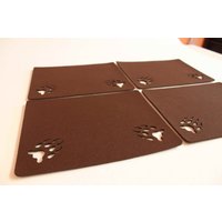 Filz Tischsets Tier Akzent Dekorationen Matte Tischset 4 Laser Cut von FeelMyCraft
