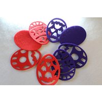 Mix Farben Filzuntersetzer Ostereier Form Set Von 8 von FeelMyCraft