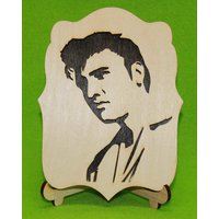 Schwarz Weiß Holzbilder Elvis Lennon Bob Charli von FeelMyCraft