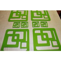 Tischsets Und Untersetzer Circle Square Quad Designs Filz Set 8 Tischdecke Tischsets Und Untersetzer Circle Square Quad Designs Filz Set 8 Tischdecke von FeelMyCraft