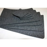 Tischsets Und Untersetzer Einfache Form Quadrat Rechteck Filz Set 8 Stück von FeelMyCraft
