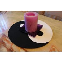 Tischsets Ying Yang Runde Filz von FeelMyCraft
