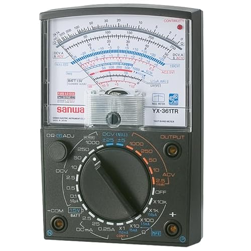 GuliTech Japan SANWA YX-361TR YX361TR Analoges Multimeter, Zeiger Multifunktions-Multimeter Ein-Aus-Check mit Batterie Check GuliTech Japan SANWA YX-361TR YX361TR Analoges Multimeter, Zeiger Multifunktions-Multimeter Ein-Aus-Check mit Batterie Check von GuliTech