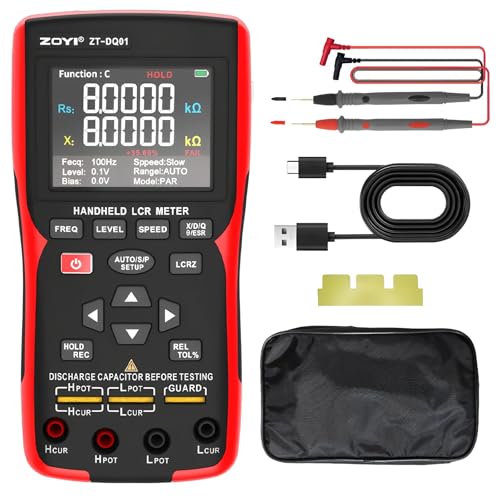 LCR-Messgerät ZT-DQ01 Handgehaltenes Digitales Brücken-LCR-Messgerät Kapazität Widerstand Induktivität zt-dq02 Multitester (DQ01 KitI) von FeelTech