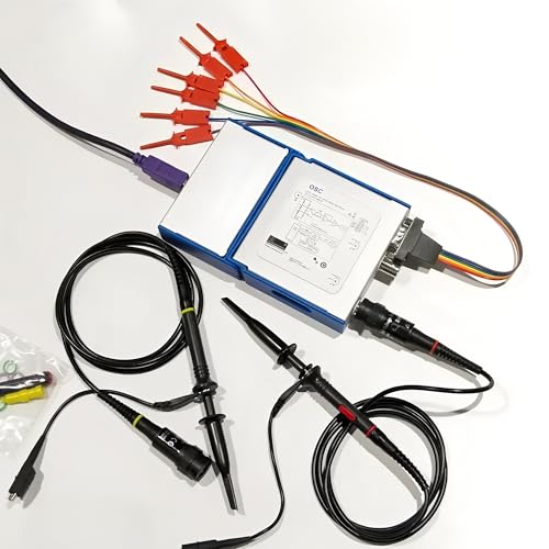 LOTO OSC2002 USB/PC Oszilloskop virtuelles Oszilloskop Signalgenerator Logikanalysator Datenlogger 2 Kanäle 50MHz Bandbreite 1GSa/s(OSC2002MS) von FeelTech