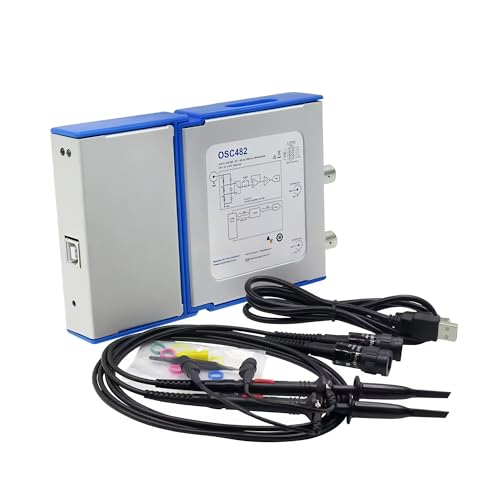 LOTO OSC482 Serie USB/PC Oszilloskop virtueller Oszilloskop Signalgenerator Logikanalysator Datenlogger 2-Kanal 20 MHz Bandbreite 50 MS/s Abtastung (OSC482M) von FeelTech