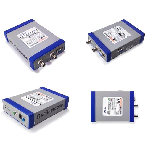 LOTO OSC802 USB/PC Oszilloskop virtuelles Oszilloskop Signalgenerator Logikanalysator Datenlogger 2 Kanäle 25MHz Bandbreite 80MSa/s 8-13Bit vertikale Auflösung (OSC802D) von FeelTech
