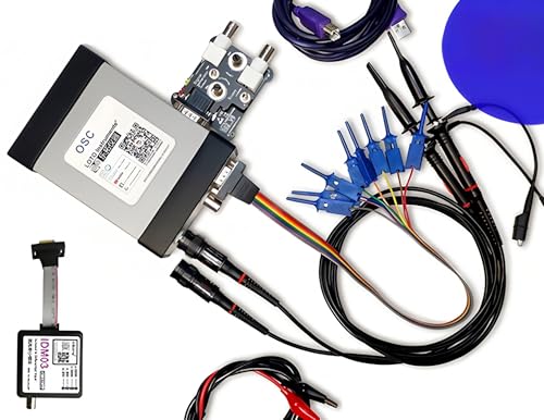LOTO OSCA02 USB/PC Oszilloskop virtueller Oszilloskop Signalgenerator Logikanalysator Datenlogger 2 Kanäle 100MS/s 35MHz Bandbreite (OSCA02S) von FeelTech
