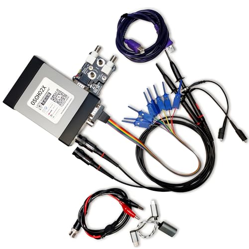 LOTO OSCH02 USB/PC Oszilloskop virtuelles Oszilloskop Signalgenerator Logikanalysator Datenlogger 2 Kanäle 100MHz Bandbreite 1GSa/s (OSCH02M) von FeelTech