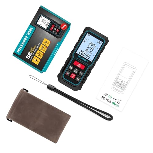 Laser-Entfernungsmesser mit Bluetooth S2 Laser-Messgerät Entfernungsmesser Handgerät Mini-Entfernungsmesser Winkelmesser Schnelles Ergebnis Bildschirm(Rot+BT 120M) von FeelTech