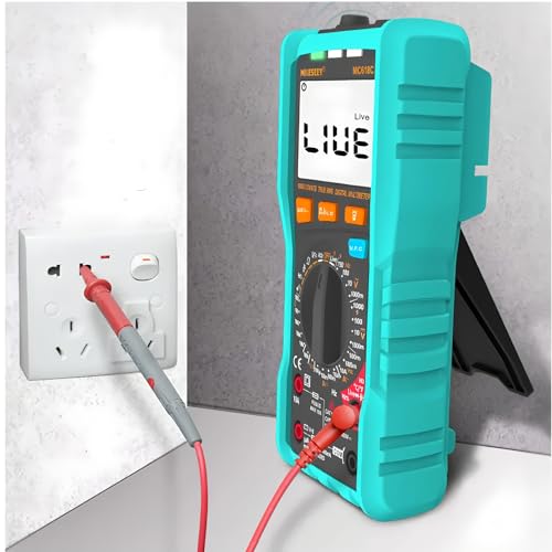 NCV Multimeter Digital 10000 Zähler AC/DC Spannungsmessgerät Schutz vor Verbrennung Professionelles Auto-Rangen-Multimeter(MC618C) von FeelTech