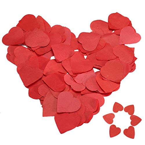 Feelairy 7500 Stück Konfetti Herzen, Tissue Confetti Herz Rot Ballon Füller Papier Tabelle Konfetti für Hochzeit Geburtstag Valentinstag Party Taufe Baby Party Dekoration von Feelairy
