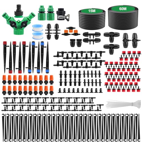 Feelhap Garten BewässerungsSystem Garten Bewässerung Kit 60+15M Bewässerungsrohre, 315PCS Micro Drip Bewässerung DIY Tröpfchenbewässerung Automatische Gewächshaus für Landschaft, Gewächshaus, Terrasse Feelhap Garten BewässerungsSystem Garten Bewässerung Kit 60+15M Bewässerungsrohre, 315PCS Micro Drip Bewässerung DIY Tröpfchenbewässerung Automatische Gewächshaus für Landschaft, Gewächshaus, Terrasse von Feelhap