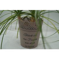 Blumentopf, Übertopf Mit Spruch, Geschenk Für Freundin Mocca Ausverkauft Blumentopf, Übertopf Mit Spruch, Geschenk Für Freundin Mocca Ausverkauft von FeelinchenDesign