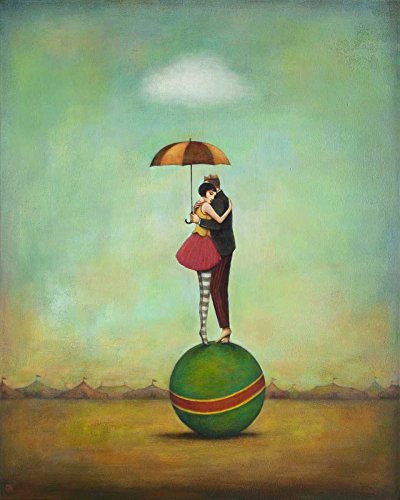 ART-PRINT-on-matt-paper-220gr- Circus Romance Huynh Duy - Fantasy vertikales Bild Urban Pop Surrealismus Figurative Fantasy Illustrati Kunstdruck 26_X_20_in von Feeling at home