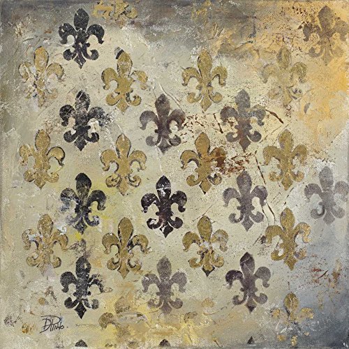 ART-PRINT-on-matt-paper-220gr- Fleur de Lis Pinto Patricia - dekoratives quadratisches Bild Fleur de Lis Formen Muster Fine Art Print 24_X_24_in von Feeling at home