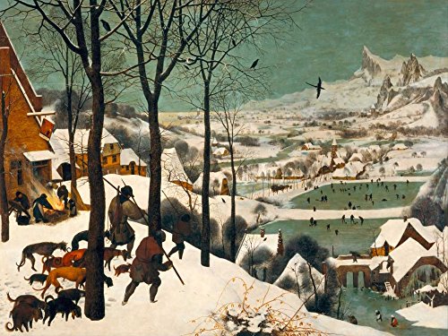 ART-PRINT-on-matt-paper-220gr- Jäger im Schnee (Winter) Bruegel der Ältere Pieter - Europäische horizontale Bild Jäger im Schnee (Winter) Kunstdruck 24_X_33_in von Feeling at home