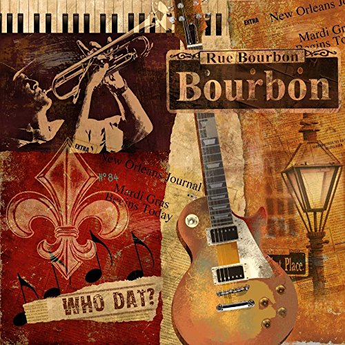 Feeling at home KUNSTDRUCK auf MATTE PAPIER 220gr Rue Bourbon Knutsen Conrad - Gelb quadrat Poster Rue Bourbon. Bild auf Papier cm_63_X_63 von Feeling at home
