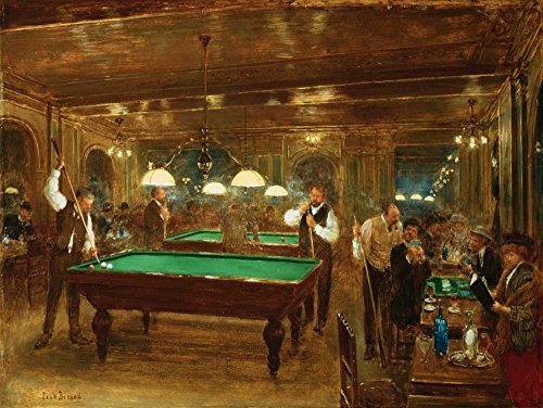 Feeling at home KUNSTDRUCK auf MATTE PAPIER 220gr Die Billard Beraud Jean - Spiele & Sportarten horizontal Poster Die Billard Bild auf Papier cm_94_X_125 von Feeling at home