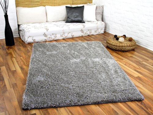 Feeling Hochflor Shaggy Teppich Mix Silber in 24 Größen von Feeling