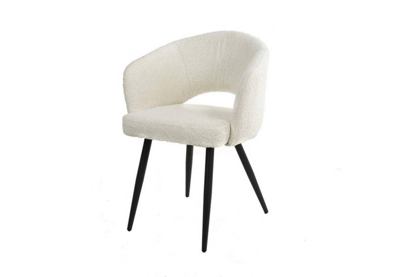 Feeling4Home Armlehnstuhl 2er-Set Armlehnstuhl Boulse - Boucle, Weiß, Weicher und bequemer Stoff von Feeling4Home