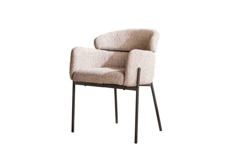 Feeling4Home Armlehnstuhl 2er-Set Armlehnstuhl Cleruve - Boucle, Sand, Weicher und bequemer Stoff von Feeling4Home