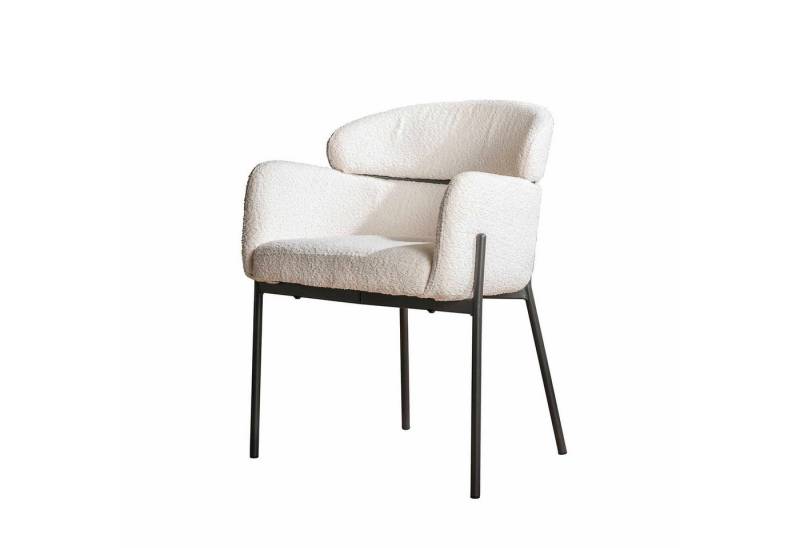 Feeling4Home Armlehnstuhl 2er-Set Armlehnstuhl Cleruve - Boucle, Weiß, Weicher und bequemer Stoff von Feeling4Home