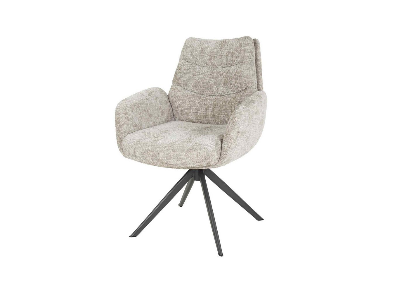 Feeling4Home Armlehnstuhl 2er-Set Armlehnstuhl Riloure Drehbar - Webstoff, Sand, Weicher und bequemer Stoff von Feeling4Home