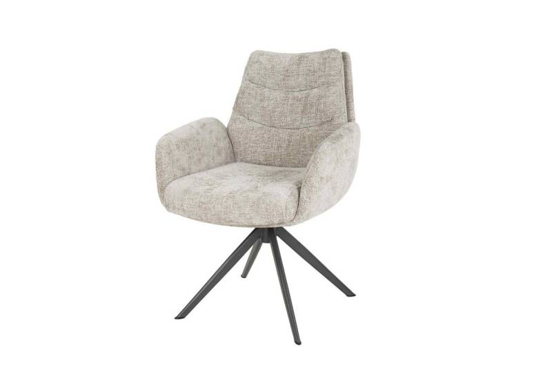 Feeling4Home Armlehnstuhl 2er-Set Armlehnstuhl Riloure Drehbar - Webstoff, Sand, Weicher und bequemer Stoff von Feeling4Home