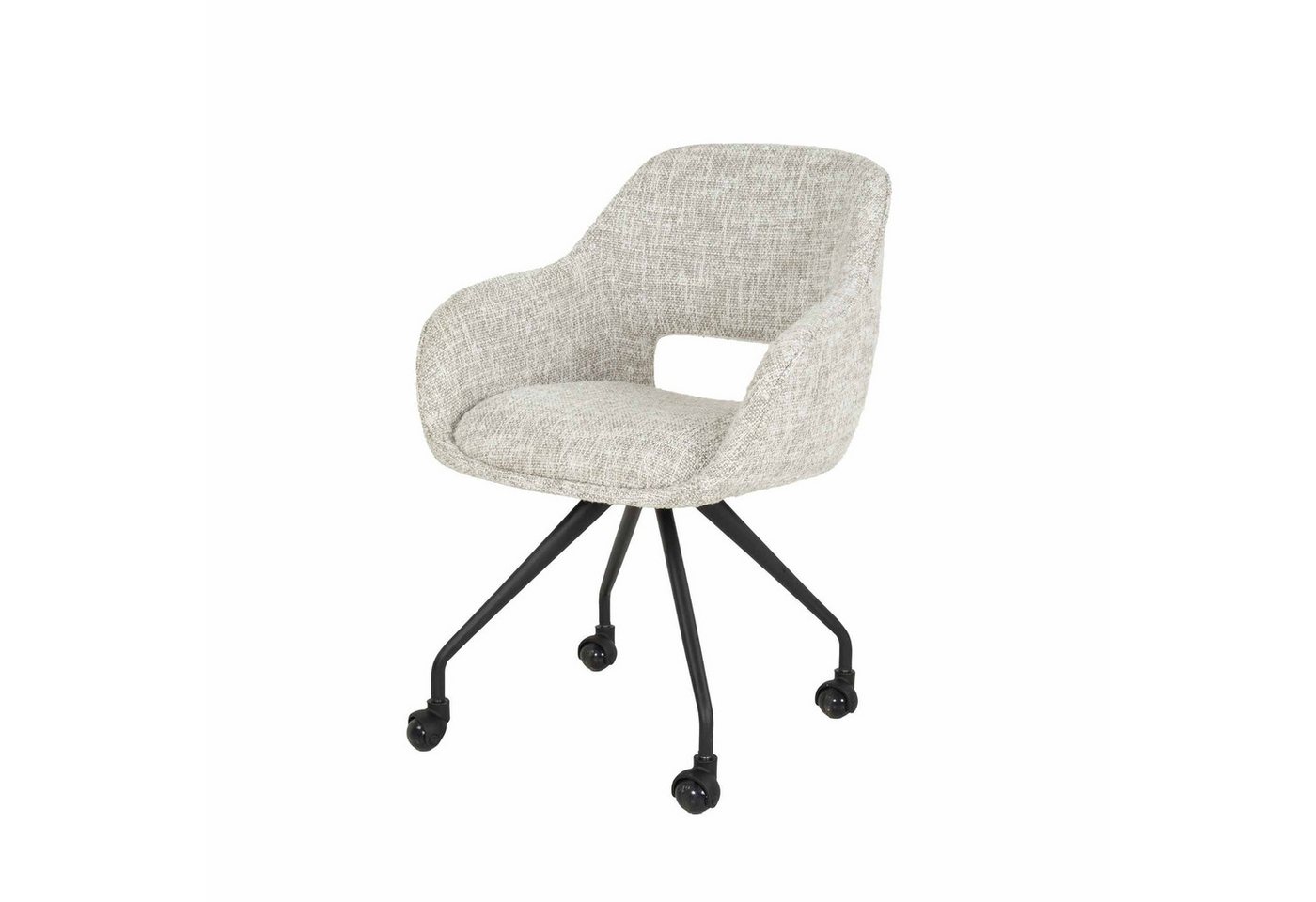 Feeling4Home Armlehnstuhl 2er-Set Armlehnstuhl Rollovato mit Rollen - Webstoff, Creme-Grau Feeling4Home Armlehnstuhl 2er-Set Armlehnstuhl Rollovato mit Rollen - Webstoff, Creme-Grau von Feeling4Home